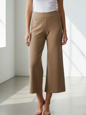 bohme Wide Leg Knit Pants in Camel
